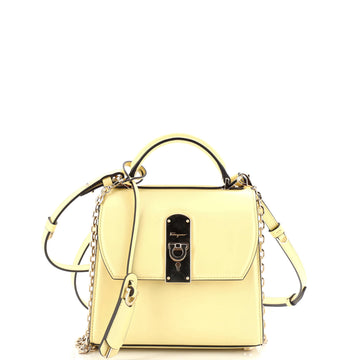 Salvatore Ferragamo Boxyz Top Handle Bag Leather Small