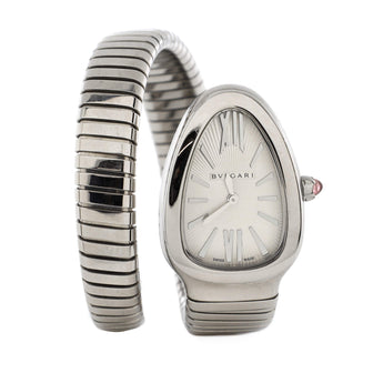 Bvlgari Serpenti Tubogas Single Spiral Quartz Watch Stainless Steel 23