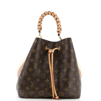 Louis Vuitton Braided Handle NeoNoe Handbag Monogram Canvas with Leather MM