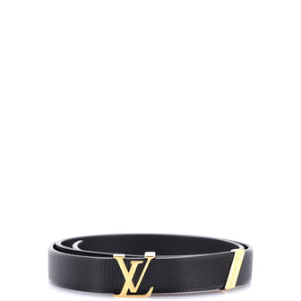 Louis Vuitton LV Initiales Belt Embossed Calfskin Thin