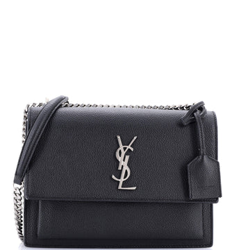 Saint Laurent Sunset Crossbody Bag Leather Medium