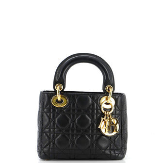 Christian Dior Lady Dior Bag Cannage Quilt Lambskin Mini