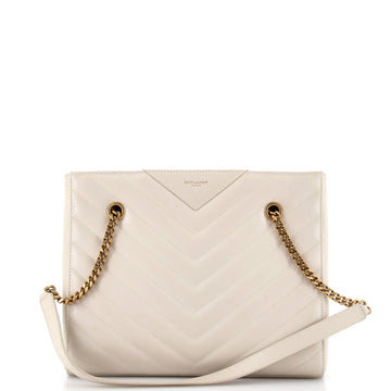 Saint Laurent Tribeca Shopping Tote Matelasse Chevron Leather Small