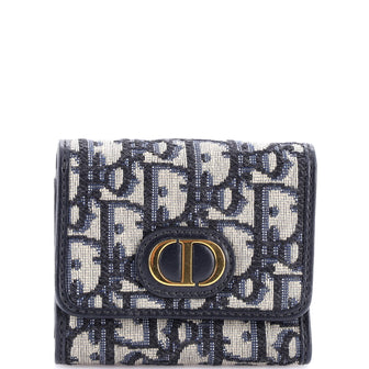 Christian Dior 30 Montaigne Lotus Wallet Oblique Canvas Compact