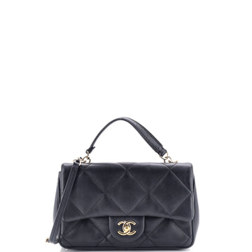 Chanel Easy Carry NM Flap Bag Quilted Lambskin Small
