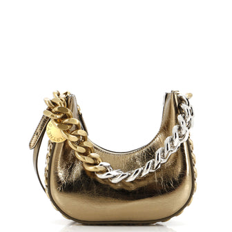 Stella McCartney Frayme Zipped Hobo Bag Faux Leather Mini