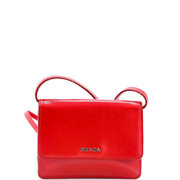 Prada Wallet on Strap Vernice Saffiano Leather Small
