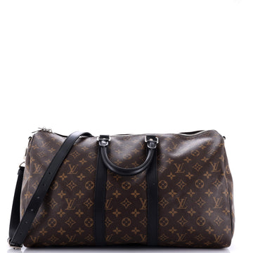 Louis Vuitton Keepall Bandouliere Bag Macassar Monogram Canvas 45