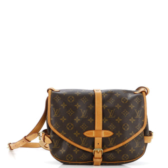 Louis Vuitton Saumur Handbag Monogram Canvas 30