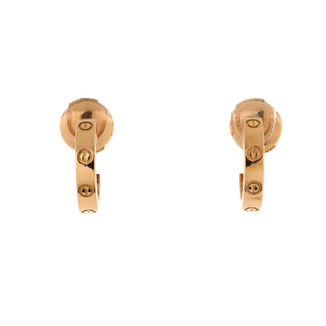 Cartier Love Hoop Earrings 18K Rose Gold Small