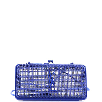 Saint Laurent Monogram Evening Cage Minaudiere Metal with Leather