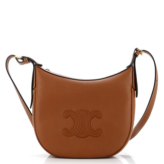 Celine Heloise Shoulder Bag Triomphe Embossed Leather