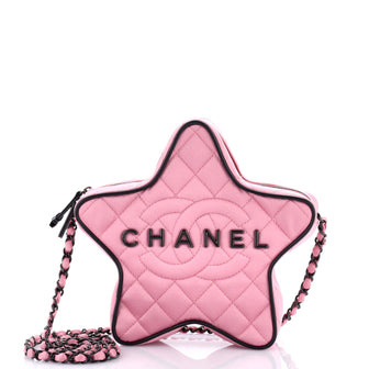 Chanel CC Walk of Fame Star Bag Quilted Satin