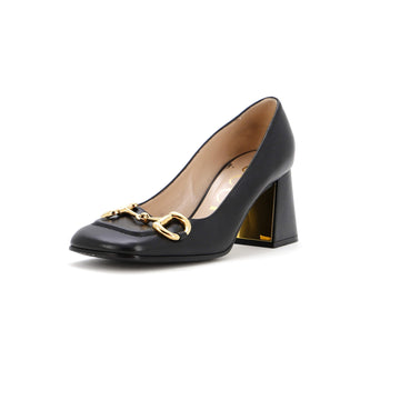Gucci Women's Horsebit Mid-Heel Pumps Leather
