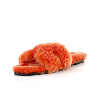 Hermes Women's Oran Sandals Shearling