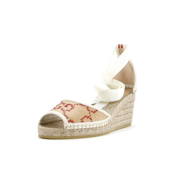 Gucci Women's Wedge Espadrilles GG Raffia