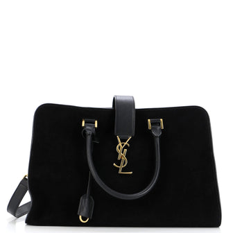 Saint Laurent Monogram Cabas Suede Medium