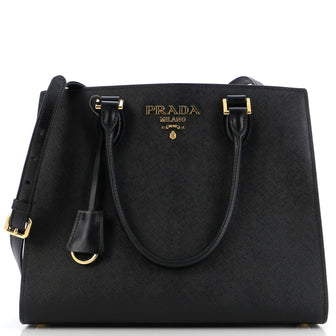 Prada Lux Convertible Open Tote Saffiano Leather Medium