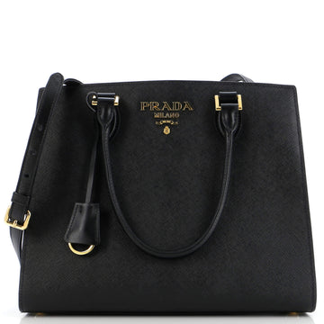 Prada Lux Convertible Open Tote Saffiano Leather Medium