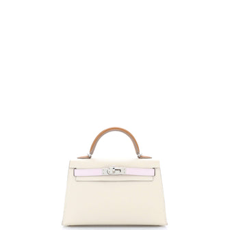 Hermes Kelly Mini II Bag Tricolor Verso Epsom with Palladium Hardware 20