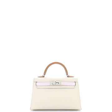 Hermes Kelly Mini II Bag Tricolor Verso Epsom with Palladium Hardware 20