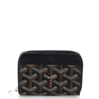 Goyard Matignon Zip Wallet Coated Canvas with Leather PM