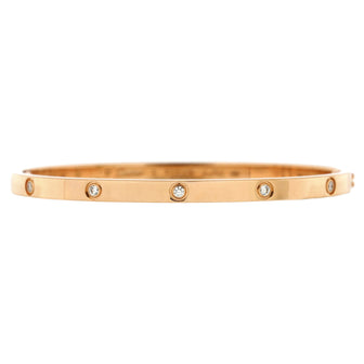 Cartier Love 10 Diamond Bracelet 18K Rose Gold with Diamonds Small