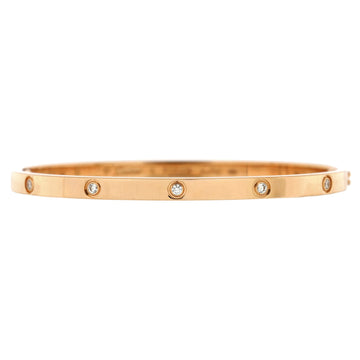 Cartier Love 10 Diamond Bracelet 18K Rose Gold with Diamonds Small