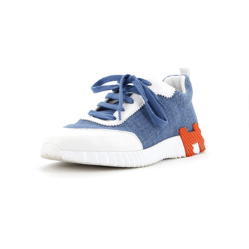 Hermes Women's Bouncing Sneakers Denim with Leather