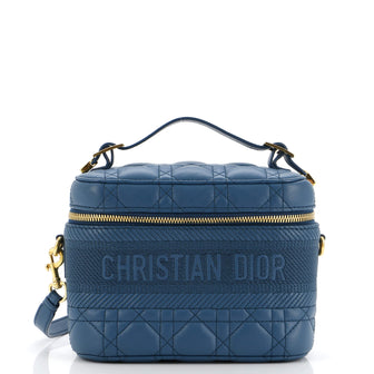 Christian Dior DiorTravel Convertible Vanity Case Cannage Quilt Lambskin Small