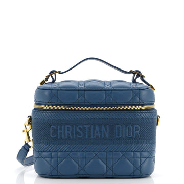 Christian Dior DiorTravel Convertible Vanity Case Cannage Quilt Lambskin Small
