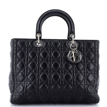 Christian Dior Lady Dior Bag Cannage Quilt Lambskin Large