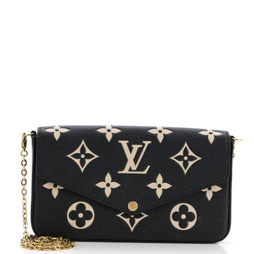 Louis Vuitton Felicie Pochette Bicolor Monogram Empreinte Giant