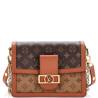 Louis Vuitton Dauphine Shoulder Bag Reverse Monogram Canvas MM