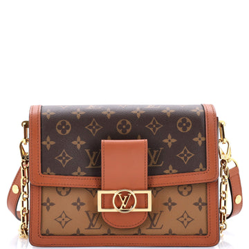 Louis Vuitton Dauphine Shoulder Bag Reverse Monogram Canvas MM