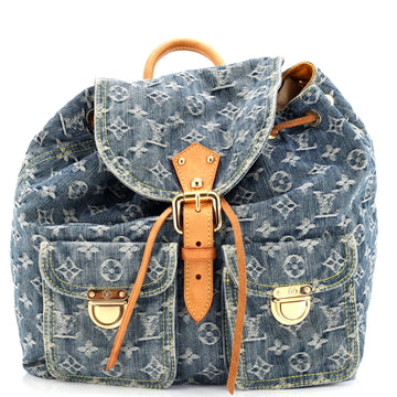 Louis Vuitton Sac a Dos Drawstring Backpack Denim GM