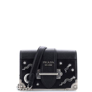 Prada Cahier Crossbody Bag Embellished Leather Small