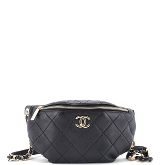 Chanel Resin Elegant Chain Belt Bag Quilted Lambskin