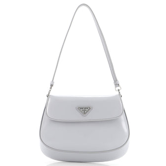 Prada Cleo Flap Shoulder Bag Spazzolato Leather Small