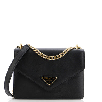 Prada Envelope Flap Chain Shoulder bag Saffiano Leather Small