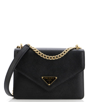 Prada Envelope Flap Chain Shoulder bag Saffiano Leather Small