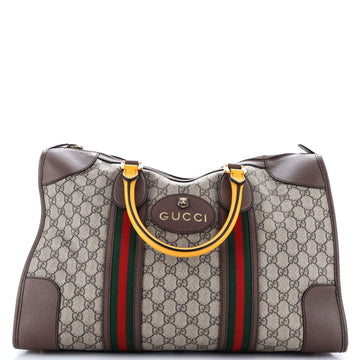 Gucci Neo Vintage Web Duffle Bag GG Coated Canvas Medium