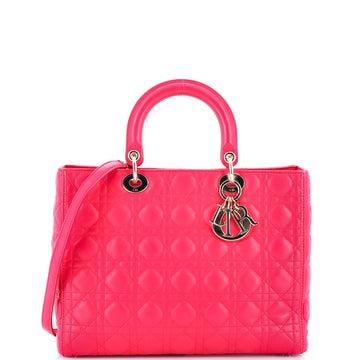 Christian Dior Lady Dior Bag Cannage Quilt Lambskin Large