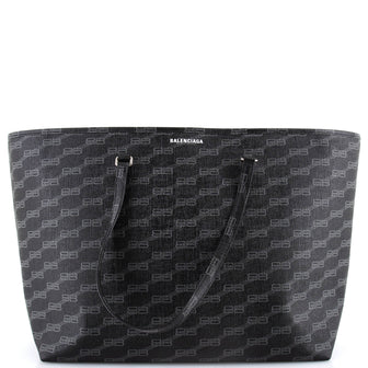 Balenciaga Signature East-West Shopper Tote BB Monogram Coated Canvas Large