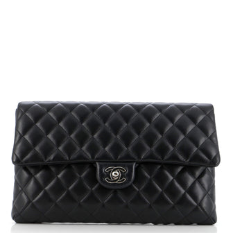 Chanel Classic Flap Clutch Quilted Lambskin