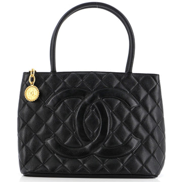 Chanel Medallion Tote Quilted Caviar