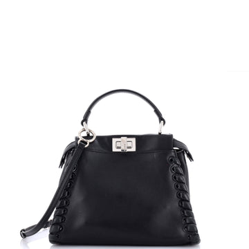 Fendi Peekaboo Bag Whipstitch Leather Mini