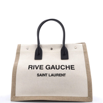 Saint Laurent Rive Gauche Shopper Tote Canvas Small