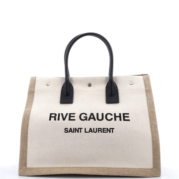 Saint Laurent Rive Gauche Shopper Tote Canvas Small