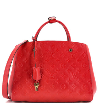 Louis Vuitton Montaigne Handbag Monogram Empreinte Leather MM
